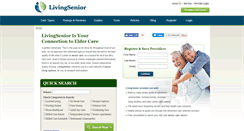 Desktop Screenshot of livingsenior.com
