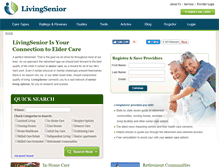 Tablet Screenshot of livingsenior.com